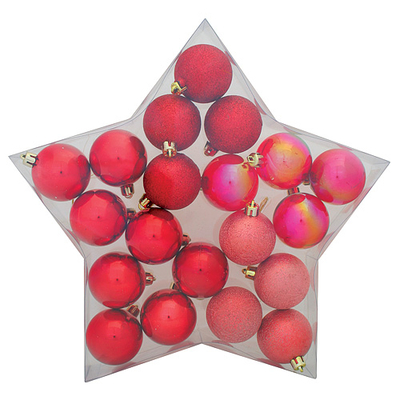 Decorations Xmas N12 5020 ABCDY, 20 pcs, M03 red