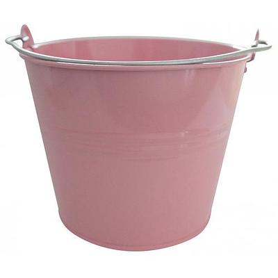 Metal bucket GECO 20092, 5 lit., pink