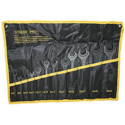 Wrench set 12 pcs Strend Pro, 6-34mm, DIN 895
