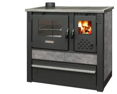 Panonia stove, grey, left outlet