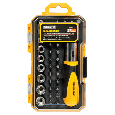 Screwdriver bit and socket set 37pcs Strend Pro, with screwdriver