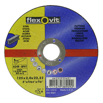 Cutting disc flexOvit 20431 125x2,0 A24R-BF41 steel
