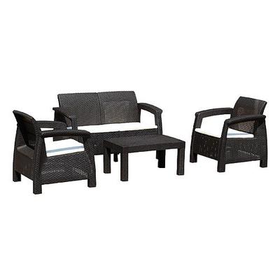 Terrace set ANTIGUA, Mocca beige, table, armchair 2 + 1 + 1