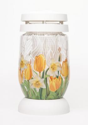 Grave lantern bolsius DS 03 Yellow tulip