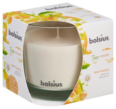 Candle Bolsius Jar True Moods 95/95 mm, feel happy (mango and bergamot)