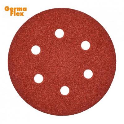 Sanding disk GermaFlex KND 150 mm, A040, 6 holes, Velcro