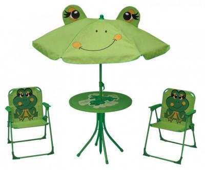 2.TRIEDA Set LEQ MELISENDA Rana, žaba, slnečník 105 cm, stôl 50 cm, 2 stoličky