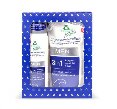 Gift set Frosch EKO, shower gel + refill, sensitive, men's, 300+500 ml