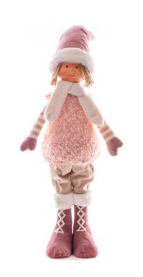 2.TRIEDA Dekorácia MagicHome Vianoce, Chlapec, ružový, 75 cm