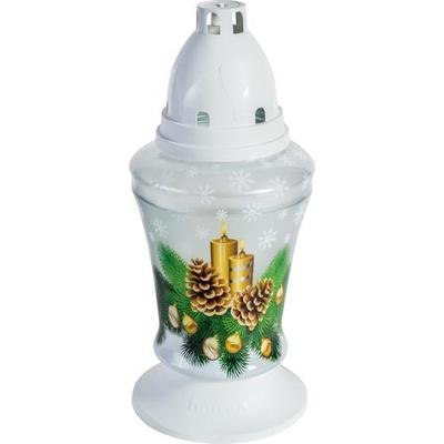 Grave lantern bolsius Xmas 3D, 25 cm, 36 h