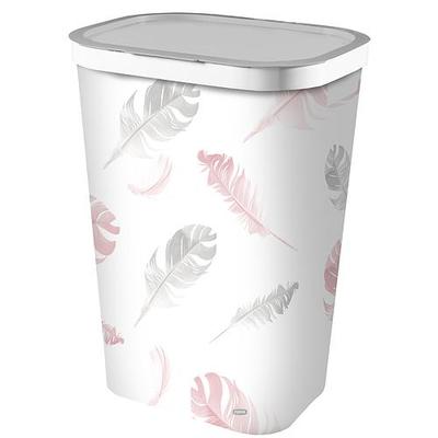 Laundry basket Curver® INFINITY 59L, feathers, 60x39x28 cm