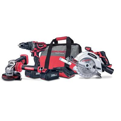 Set Worcraft SW-01, S20LI, 1x Circular saw, 1x Angle grinder, 1x Drill, 2x accumulator, charger + Ba