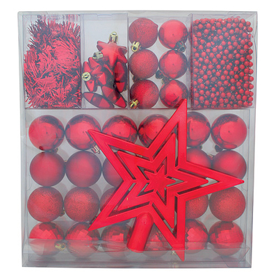 Decorations Xmas N23 5024, 41 pcs, M03 red