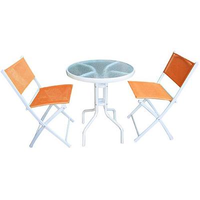 <p>Garden set GARDENIA ORANGE, table 60x70 cm, 2x chair 46x56x85 cm, orange</p>