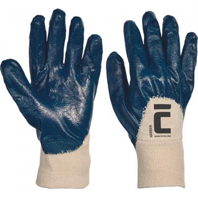 Gloves HARRIER 11, cotton, half dipped in nitrile