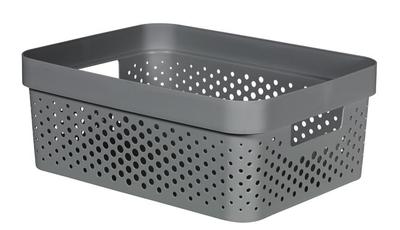 Laundry basket Curver® INFINITY RECYCLED 11L, anthracite, 36x14x27 cm