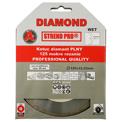 Diamond cutting disc  125 mm Strend Pro,  full