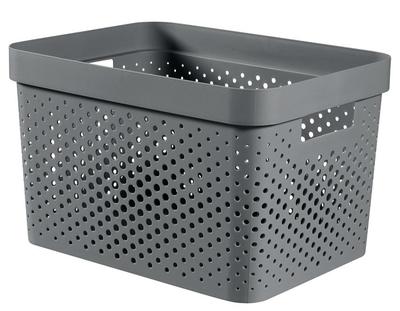 Laundry basket Curver® INFINITY RECYCLED 17L, anthracite, 36x27x22 cm