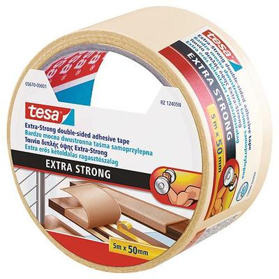 Tape tesa® Extra STRONG Permanent, foil, white , 50 mm, L-5 m