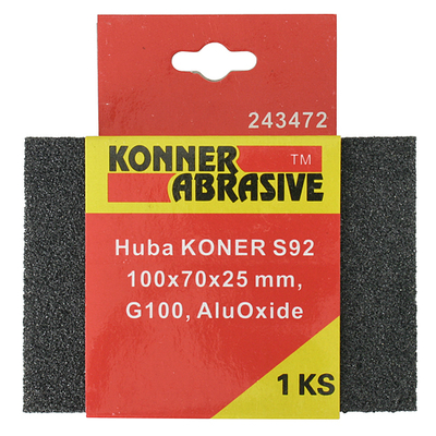 Sanding sponge KONNER S92 100x70x25 mm, G100, AluOxide