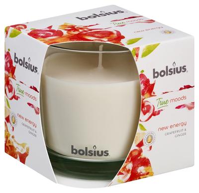 Candle Bolsius Jar True Moods 95/95 mm, new energy (grapefruit and ginger)