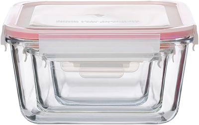 Container MagicHome, set of 3 pcs, glass, glass, rectangular, with lid, 400/900/1900 ml