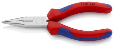 Klieste KNIPEX 25 05 140, 140mm, polgulate, rovne, pre radiotechniku, CrV