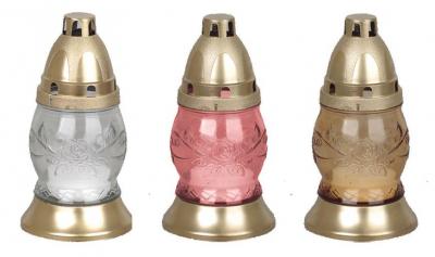 Candle Grave, mix of colors, 10 h, 40 g, 15 cm, for grave