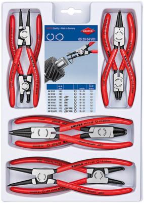 Sada kliesti KNIPEX 00 20 04 V01, na poist. kruzky, 8 dielna