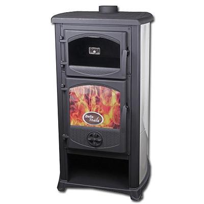 Stove Thalia Cucina, grey, 12 kW, 120 cm, cast iron/chamotte