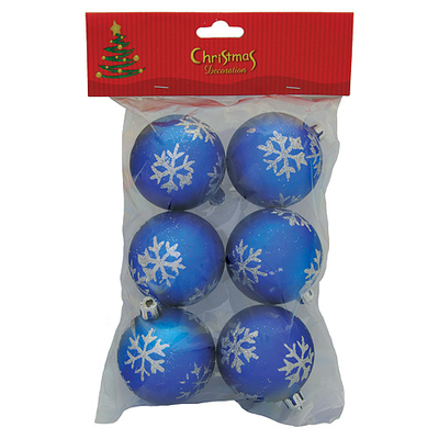 Decorations Xmas N2 6006BS, 6 pcs, M06 blue