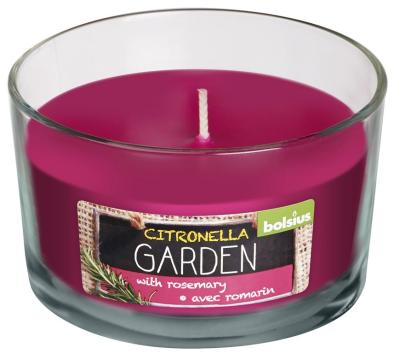 Sviecka bolsius Glass 62/106 mm, citronella, bazalka