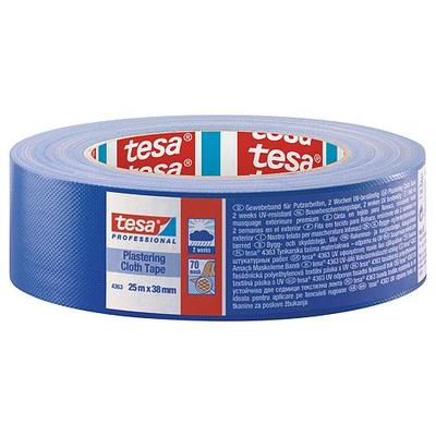 Tape tesa® PRO Plastering, textile, blue, UV, 38 mm, L-25 m