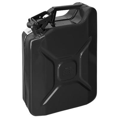 Jerrican 20 lit, metal, GS/TUV, black, RAL9005