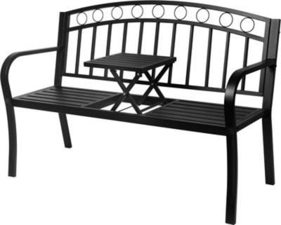 2.TRIEDA Lavička PEGI, záhradná so stolčekom, kovová 127x53x84 cm