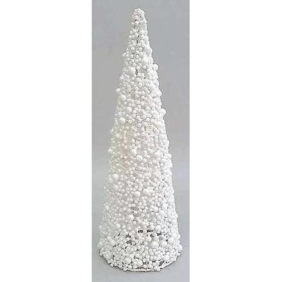 Christmas decoration TreeCone30.White, Berries, 30 cm