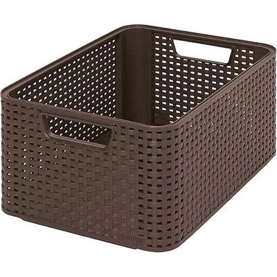 Laundry basket Curver® STYLE M, Off Dark brown, 38x29x17 cm