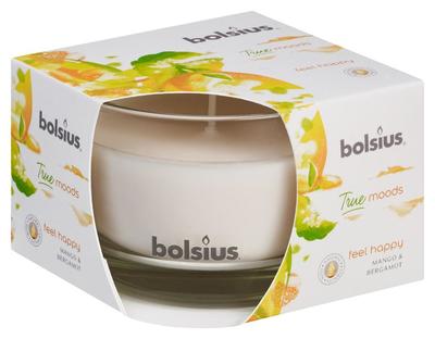 Candle Bolsius Jar True Moods 63/90 mm, feel happy (mango and bergamot)