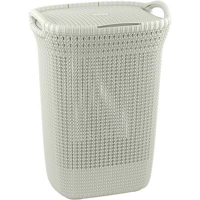 Laundry basket Curver® KNIT 3676 57L, white, 45x61x34 cm