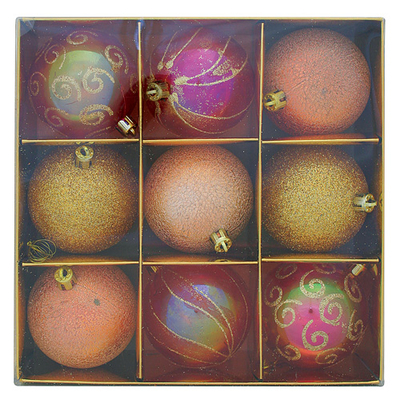 Decorations Xmas HU3 7009, 9 pcs, M10 copper