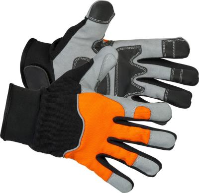 Gloves Strend Pro Arvilo High Vision, textile/leather with reflective elements, size 11/XXL, blister