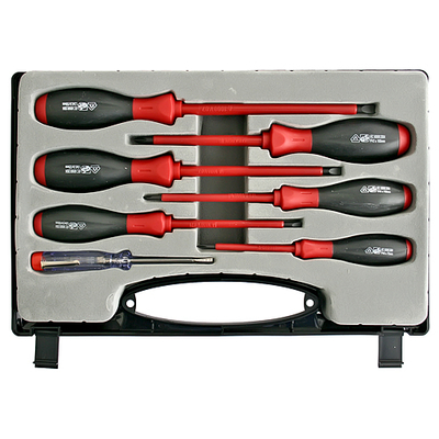 Electrician VDE screwdriver set 6 + 1 voltage tester Strend Pro, 1000 V