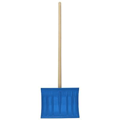 Snow shovel AIX metal, with handle brown/blue