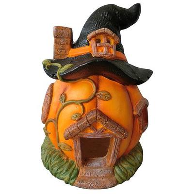 Decoration Xecco 2351, Pumpkin house with hat, ceramics, 31 cm