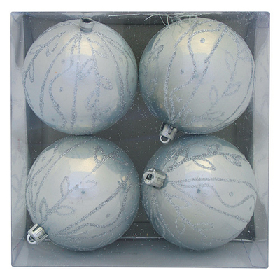 Decorations Xmas N16 8004, 4 pcs, silver