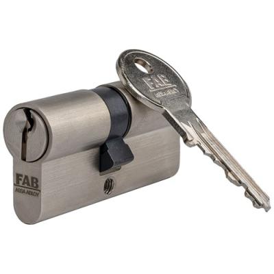 Cylinder lock FAB HOME 2.00** /DNs 30+45, 3 keys, standard, satin nickel0500000090043