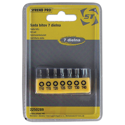 Set of bits 7pcs Strend Pro, Bit, S2,  T-10-15-20-25-27-30-40