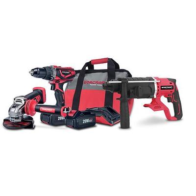 Set Worcraft WSET-07, S20Li hammer, angle grinder, drill, charger, 2x accumulator + bag