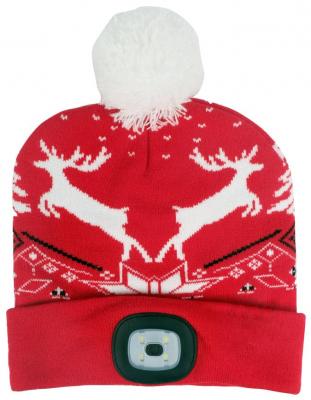 Cap Strend Pro X-mas red, with reindeer, L, 4x SMD LED, USB charging