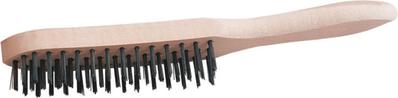 Brush Spokar 1206, 2 rows, wire, wooden handle